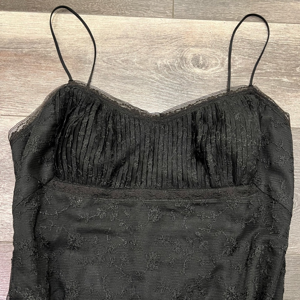 🚫SOLD🚫 Vintage Betsey Johnson Mesh & Lace Floral Dress - Picture 5 of 6